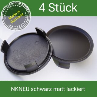 NKNEU schwarz matt lackiert Nabenkappen Felgendeckel 74,5 mm Mercedes 4 St.