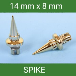 Zierstopfen / Zierschraube Spike Spitze Aluminium 1 St. gold  für Alufelge 14 - 8