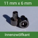 Zierstopfen / Zierschraube Innenzwölfkant 10 St. chrom dunkel  für Alufelge 11 - 6