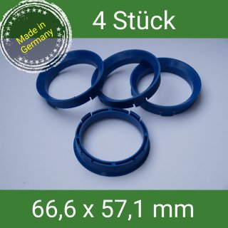 FZ 60 Zentrierringe blau 66,6 x 57,1 VW AUDI SEAT SKODA MERCEDES
