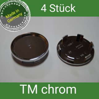 TM chrom Nabenkappen  Felgendeckel 68 mm Kronprinz Magma  4 St.