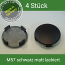 M57 schwarz matt  Nabenkappen  Felgendeckel  56 mm BMW , Brock , RC  4 St.
