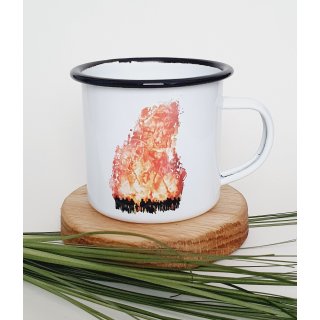 Osterfeuer Emaille Tasse