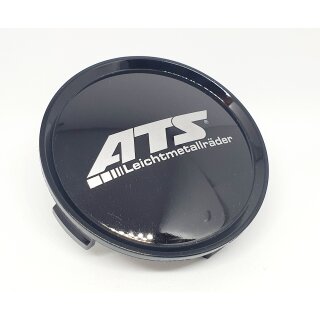 N 12 ATS schwarz glänzend  Nabenkappen  Felgendeckel 74,5  mm 1 St.