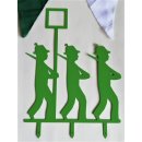 Schützenfest Männchen mit Schützenhut 3 fach grün