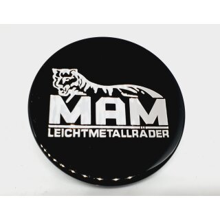 MAM 69 mm 1 Stück Orginal Nabenkappen  Felgendeckel schwarz glänzend  S232