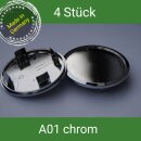 A01 chrom Nabenkappen Träger 68 mm Audi RH  Artec  4 St.