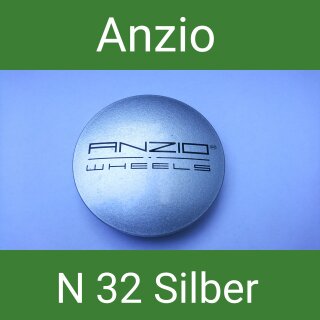 N 32 Anzio Orginal silber Nabenkappen  Felgendeckel 64 mm 1 St.