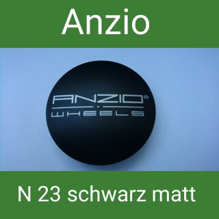 N 23 Anzio Orginal schwarz matt Nabenkappen  Felgendeckel 60 mm 1 St.