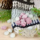 Eisblumen und Glühweinherzen