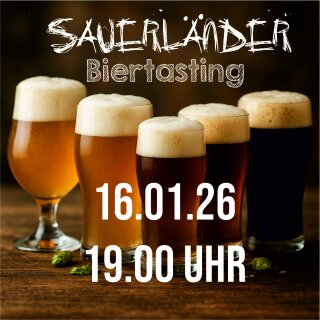 16.01.26 Sauerländer Biertasting um 19.00 Uhr