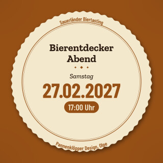 27.02.27. um 17.00 Uhr  Bierentdecker Abend