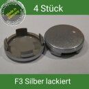F3 silber lackiert Nabenkappen  Felgendeckel  55 mm Ford Renault Dacia   4 St.