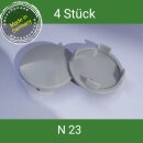 N 23  grau Nabenkappen  Felgendeckel 60 mm Rial Alutec  4 St.